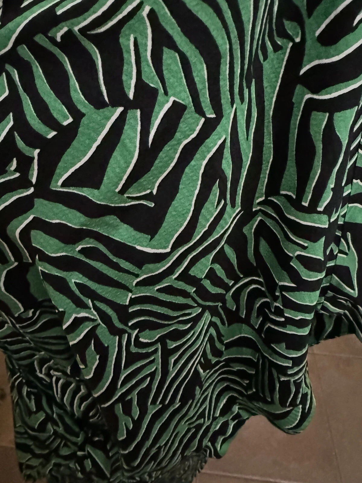 Abito MICHAEL Kors Stampa finto avvolgente taglia grande usa unata volta verdelente!