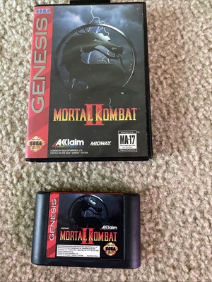 Mortal Kombat II MK2 (Sega Genesis) Cartridge/Case/No Book Tested And Working