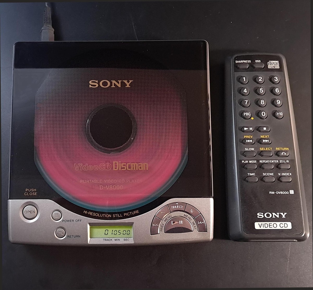 SONY D-V8000 Vintage Discman VCD Player with Remote | eBay