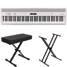 Roland FP-60X Digital Piano Essentials Bundle - White