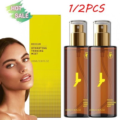  1/2X Face Tan Mist - Self Tanning Mist,Gradual Sun Kissed Glow,Natural Looking