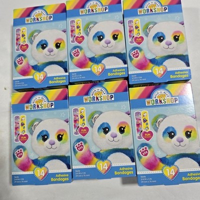 BUILD-A-BEAR WORKSHOP ADHESIVE BANDAGES BANDAIDS 6 Pack New Rainbow BAB