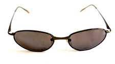 NWT Vintage 90's Classic Oval Metal Sport Sunglasses S. Brown