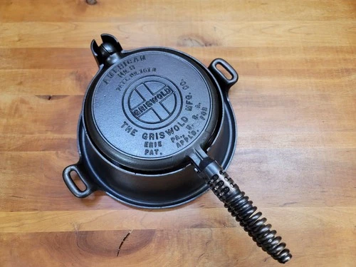 Griswold 151/155 HIGH BASE waffle Iron Beautiful Condition Fully Restored!!