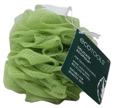 Ecotools Green Shower Sponge Loofah Pouf Soft Strap Gentle Cleansing Brand New