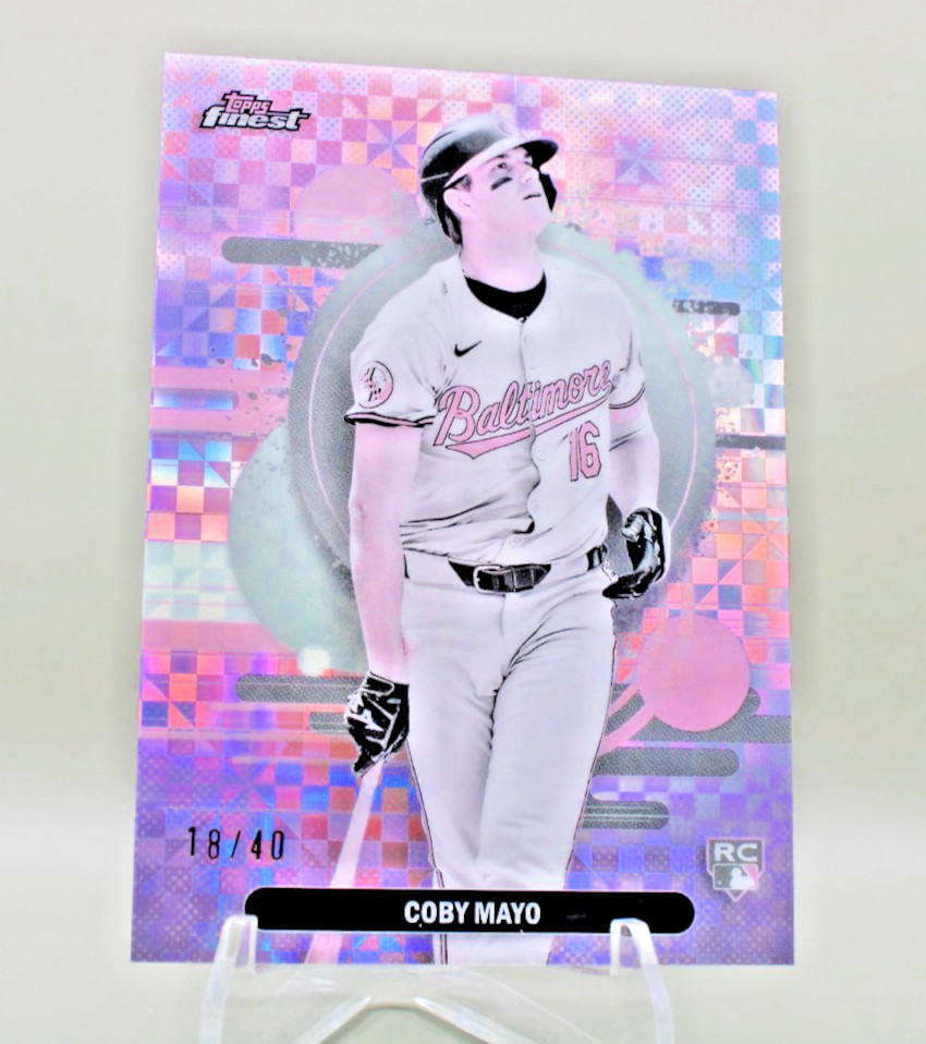 2025 Topps Finest Coby Mayo #188 Pearl Checkerboard Refractor /40 (RC)