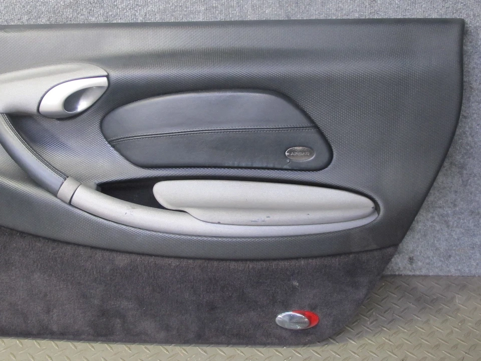 2000-2002 PORSCHE BOXSTER 986 LEFT & RIGHT SIDE INTERIOR DOOR PANEL BLACK SET - Image 3 of 4