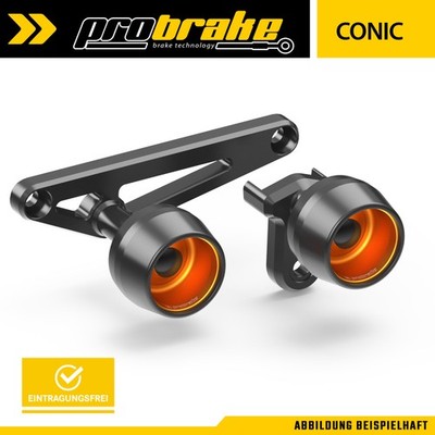Crash Pads CONIC Orange for Ducati Hypermotard 698 Mono RVE (25-) 6B/7B