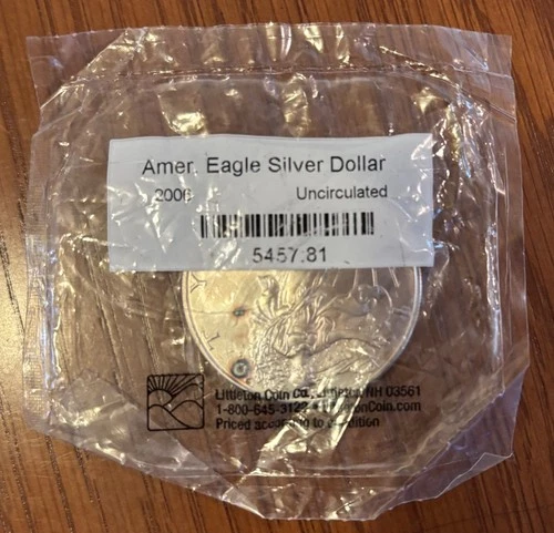 2006  American Eagle Dollar Uncirculated 1 oz .999 Silver, Littleton Coin Co.