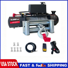 13800 Lbs Electric Vehicle Winch Waterproof Ip67 80 Ft Steel Cable Truck Winch 13800 Lbs Electric Vehicle Winch Waterproof Ip67 80 Ft Steel Cable Truck Winch