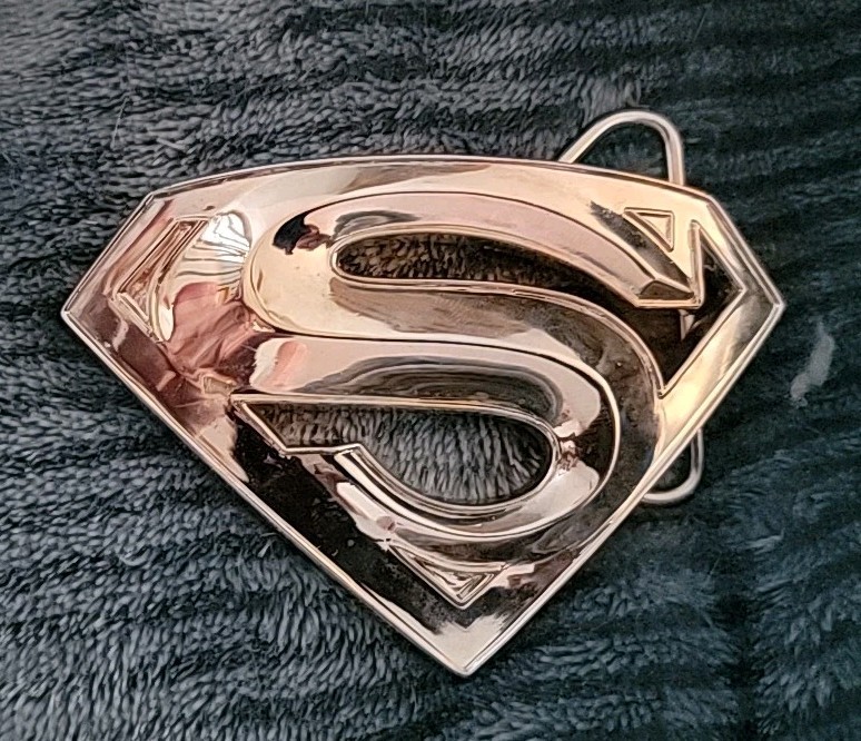 D. C. Comics Chrome Superman Belt Buckle GTO Design Studio Great Condition