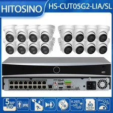 5MP Security Camera System 16CH NVR Recorder Motion Detection 2.8mm Lens MIC Lot
