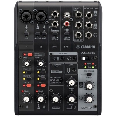 YAMAHA AG06MK2 B Schwarz Live Streaming Mixer USB Audio Interface 100V Japan