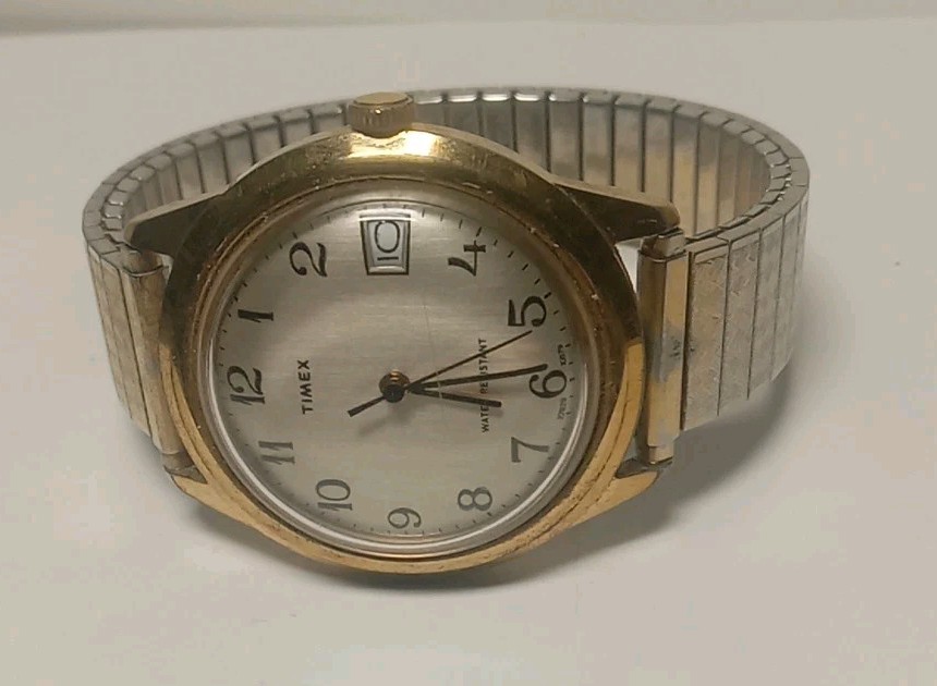 Reloj Hombre Timex Marlin Vintage Tono Dorado Redondo