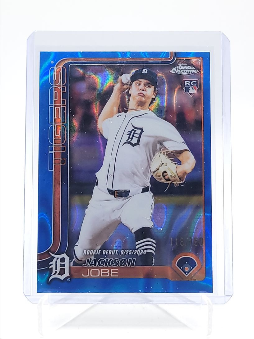 JACKSON JOBE 2025 TOPPS CHROME UPDATE ROOKIE DEBUT BLUE LAVA A RC /150 Q2754