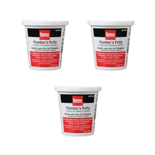 Oatey 14 oz Plumber’s Putty 3-Pack | Waterproof Sealant for Sink, Tub, Drain & P