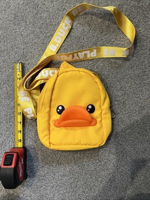 Cute Yellow Duck Kids Mini Backpack   Plush Cartoon Bag with Adjustable Strap