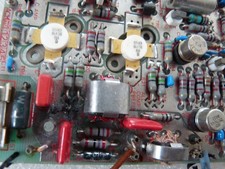 1 RACAL PCB with 2 RF Power Transistors BLV10 2 x 2N3866 Remove from a 70MHz A