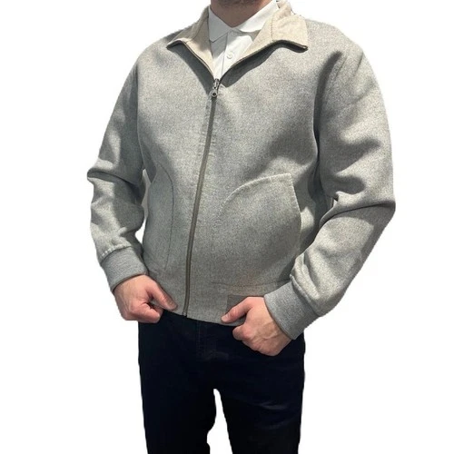 RIVO Wool Men's Bomber Minimalistic Reversible Jacket NWT Size 58 or XXL - product listing photo