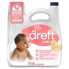 Newborn Baby Liquid Laundry Detergent 150 fl oz, 114 Loads HE Safe Gentle Fresh