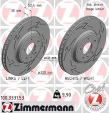 2x Bremsscheibe BLACK Z ZIMMERMANN 100.3331.53 für B8 AUDI A5 A4 8K5 Avant 8K2