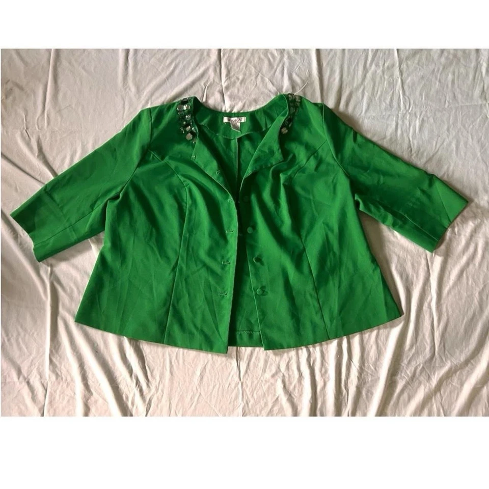 Blazer Roaman’s Verde para Mujer Talla Grande 24W Foto 2 de 4