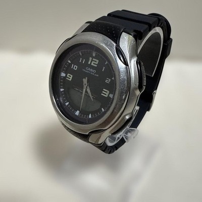 CASIO AW-S90 Tough Solar Watch Black Silver Digital Display Solar Charging