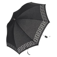 FENDI Zucca Canvas Umbrella Nylon Black Auth 163979