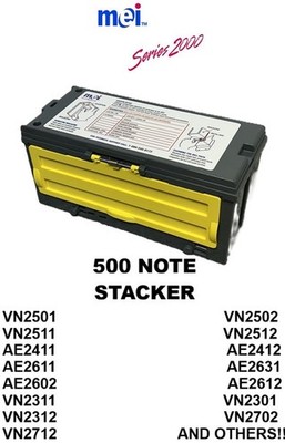 MARS MEI 500 STACKER NOTE BOX $ BILL ACCEPTOR VALIDATOR GRAY YELLOW SERIES 2000