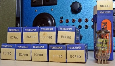 Konvolut 10x Röhre Tungsram ECF80 ungebraucht / NOS - Bild 1 von 4