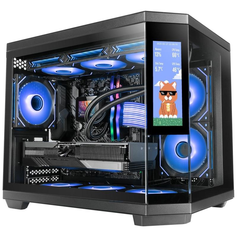 Mars Gaming MC3TCORELCDM computer case Mini Tower Nero
