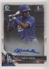 2018 Bowman Chrome Prospect Auto Carlos Rincon #CPA-CRI Auto 1u6