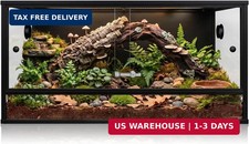 BORISI 120 Gallon Bearded Dragon Tank, 48" x 24" x 24" Reptile Enclosure with Sl