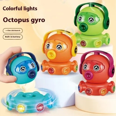Sensory Octopus Light Toy for Kids | Spinning Gyro Educational Baby Toy