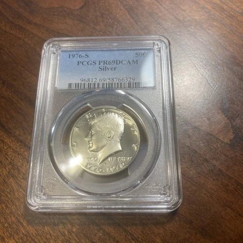 1976 S 50C Silver Kennedy Half Dollar Proof PCGS PR69DCAM!