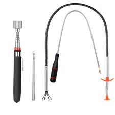 4 Pack Telescoping Magnet Pick-up Tool Set - Retrieving Pickup... 