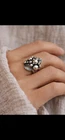 Vintage Sterling Silver Brutalist Ring Organic Cluster Hand Crafted Artisan SZ 7