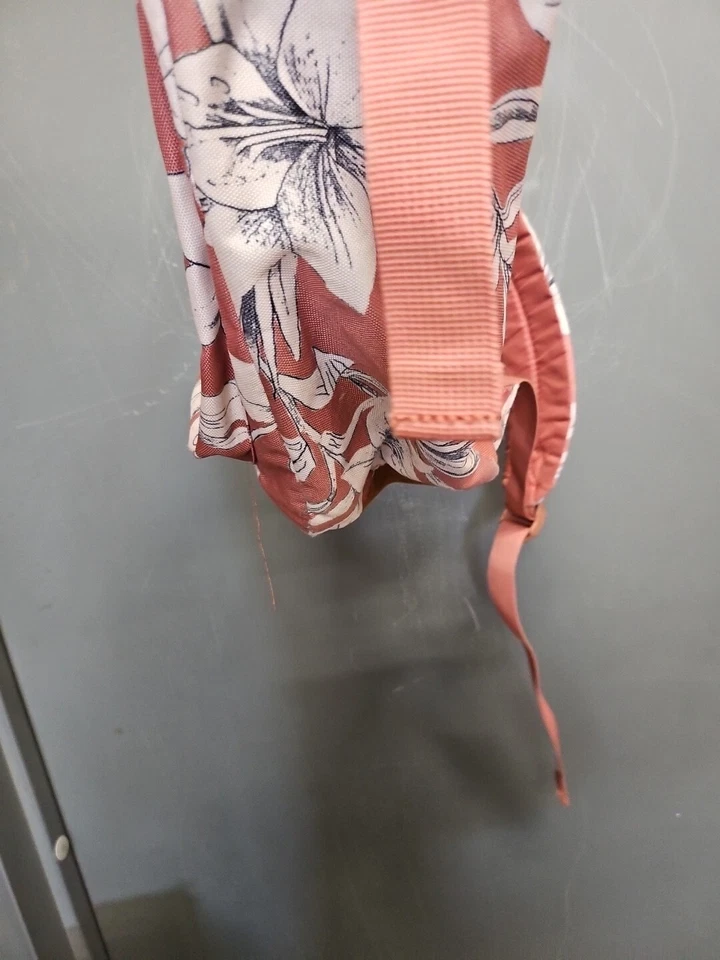 Mochila floral rosa Roxy con detalles de gamuza marrón Foto 4 de 4