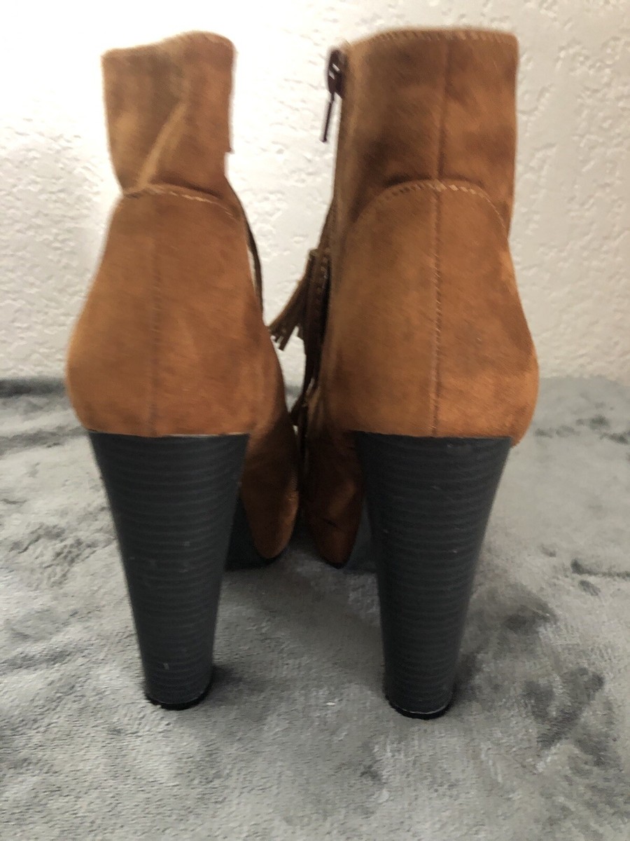 Bottes Femmes Torrid - Taille 7, Couleur Marron, Microfibre, Talon Ultra-haut (4 Pouces+)