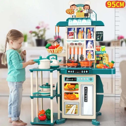 Kitchen Toys for Girls Big Size Real Steam Working Mini Kitchen Play Set Cooking - Picture 6 of 17