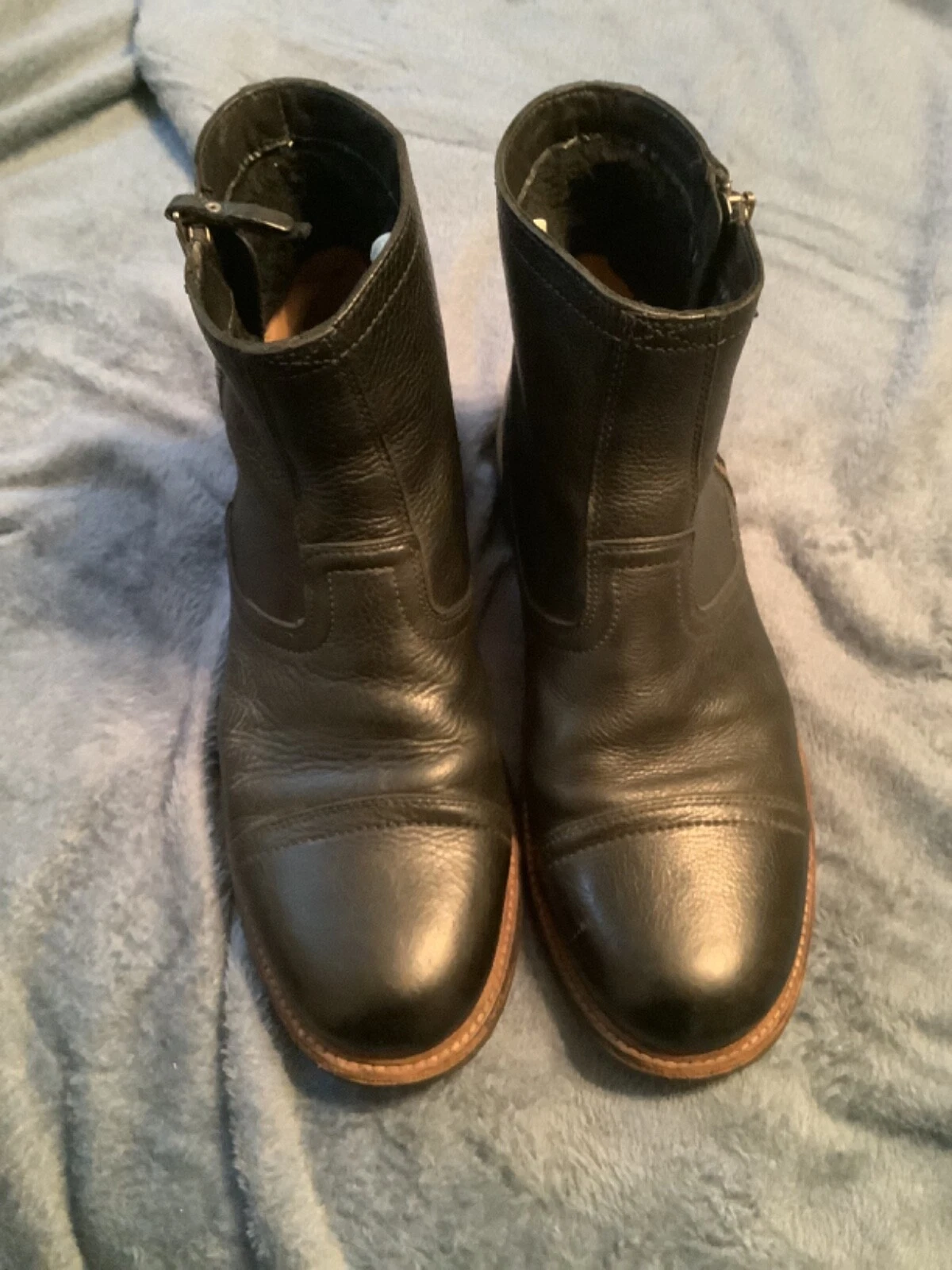 UGG DALVIN LEATHER ANKLE MEN'S BOOTS BLACK SIZE US 10