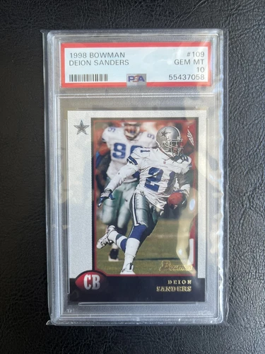 1998 Bowman Deion Sanders #109 PSA 10 Gem Mint Cowboys