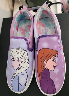 Disney Frozen ELSA/ANNA Slip On Sneaker Flat Loafer Shoe Ground Up