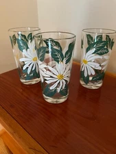 Vintage BOSCUL PEANUT BUTTER Drinking Glass Star Magnolia MCM 4191