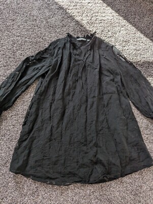 And Other Stories Black Floral Lace Mini Dress Witchy Goth Size 4 | eBay