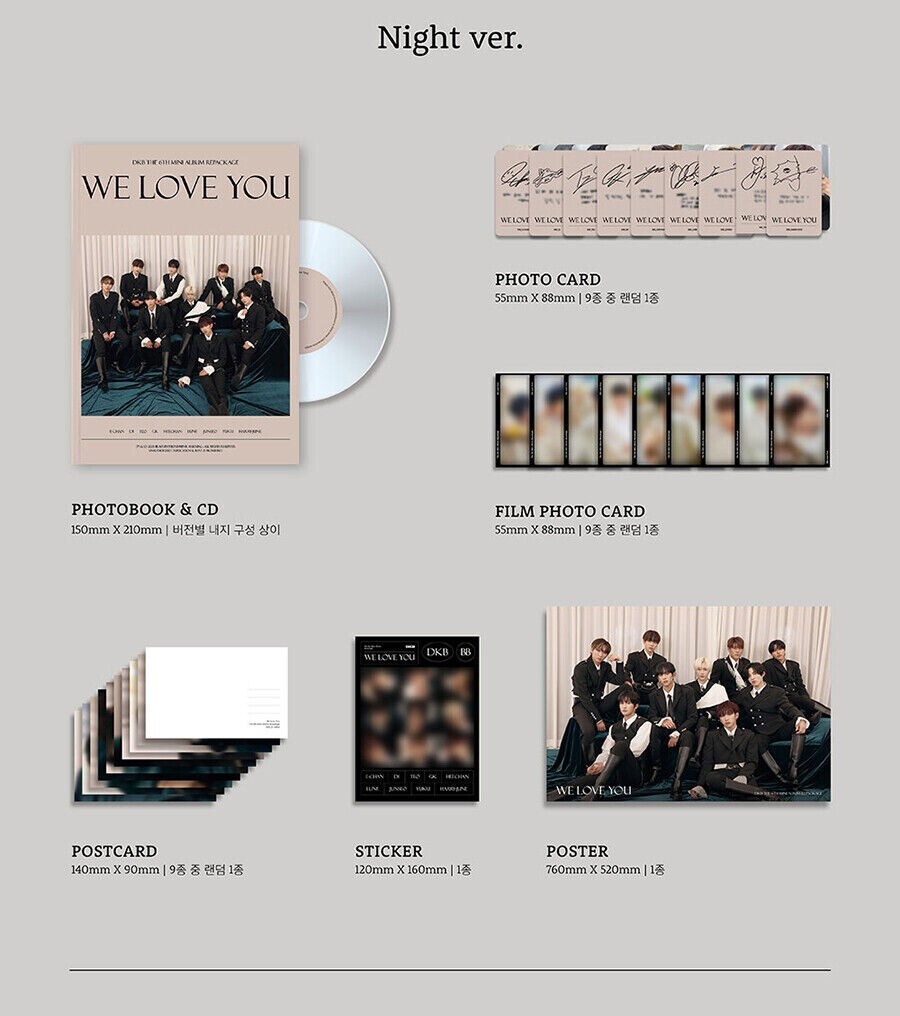 DKB WE LOVE YOU 6th Mini Repackage Album 2 Ver SET / 2CD+2