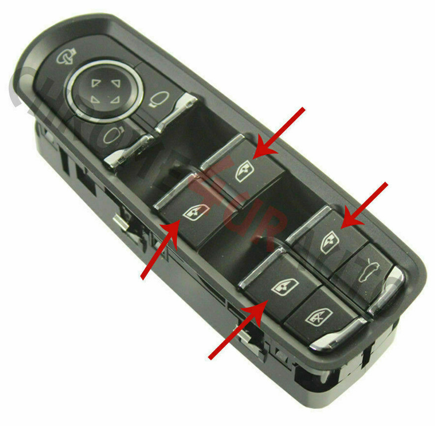 Master Switch Button For Porsche Panamera Cayenne Macan Window Master Switch Buttons Caps ...