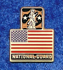 Empire Pewter US National Guard American Flag Pewter Pin