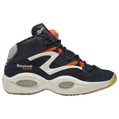 Reebok Question Pump Mens Basketball Shoes Size 10 Black White Orange H06496