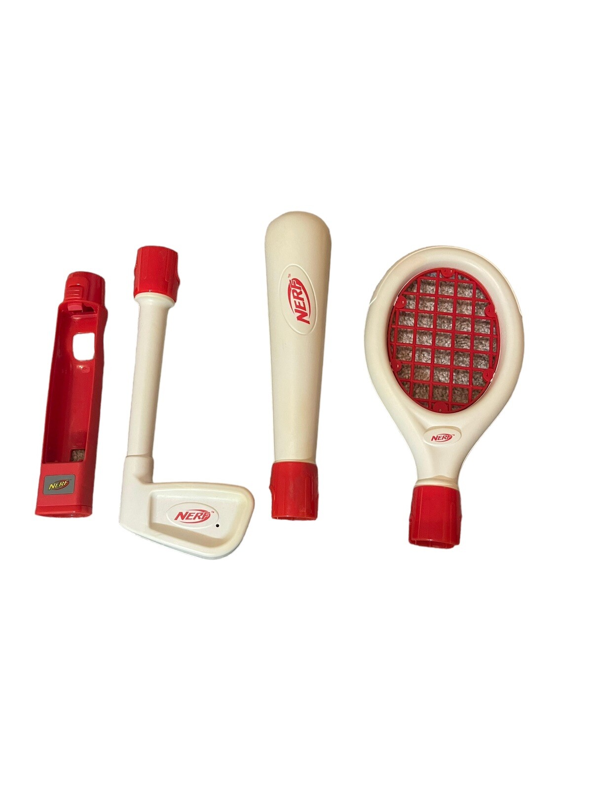Wii Sports Accessories Pack Nerf Red Bat Tennis Racket Golf Club